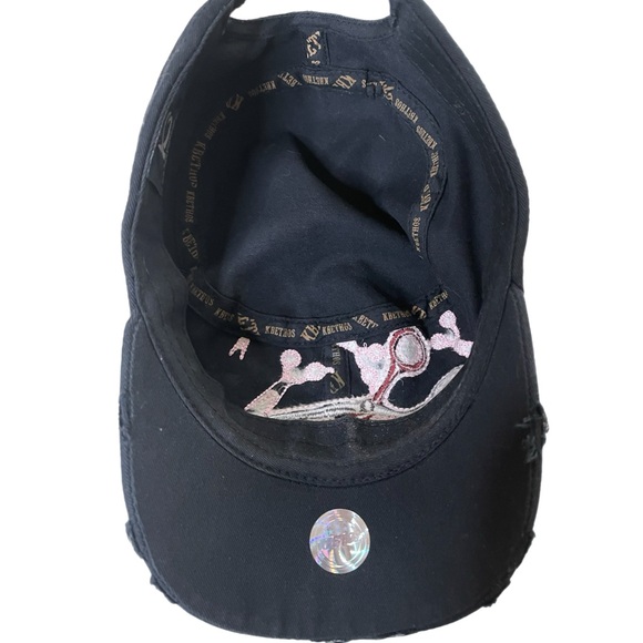 KBETHOS Cadet / Conductor Distressed Bling Adjustable Hair Stylist Hat NWOT - Picture 9 of 16